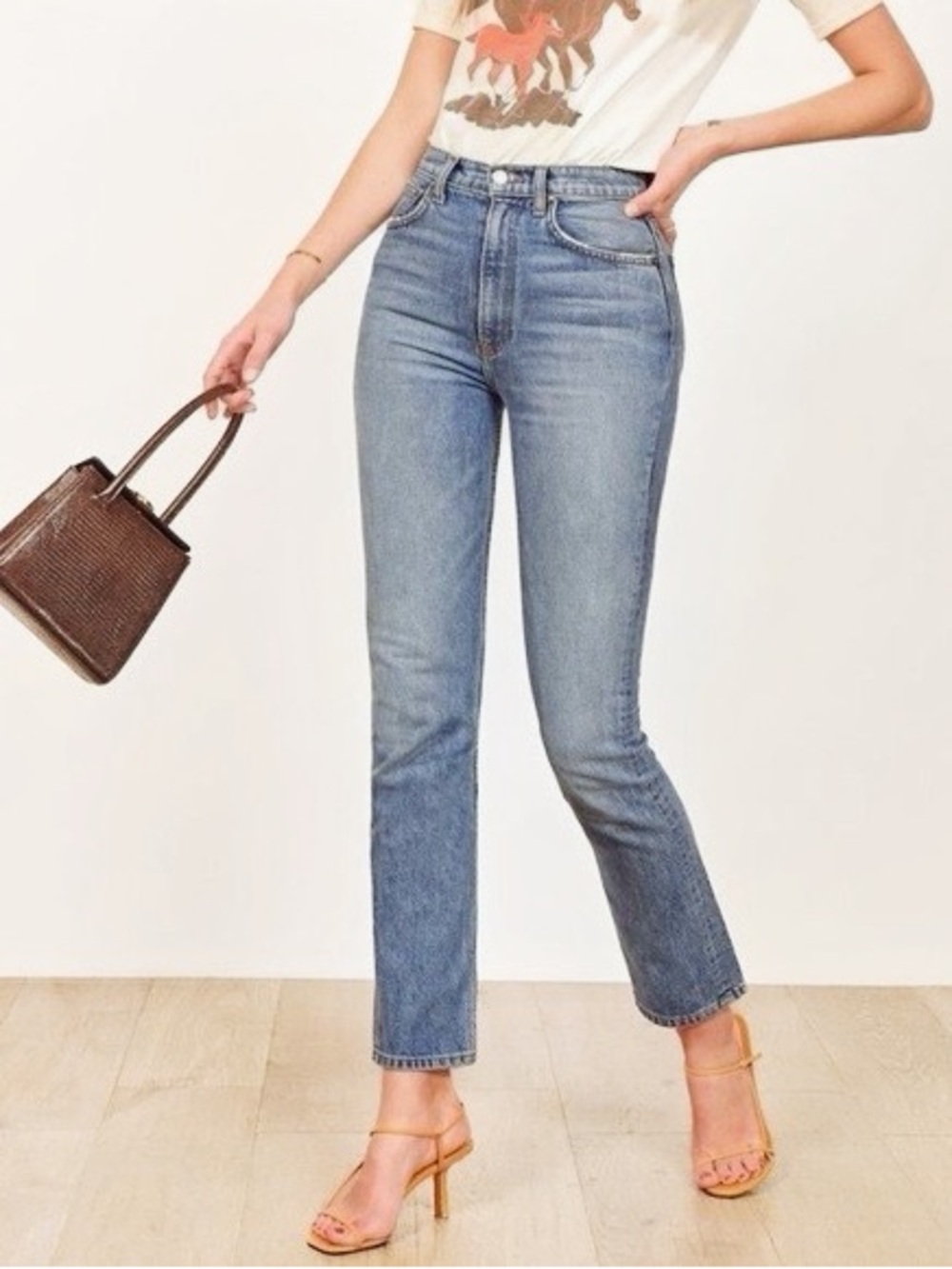 Reformation | Stevie Ultra High-Rise Straight-Leg Jeans Size 27 Sydney Wash